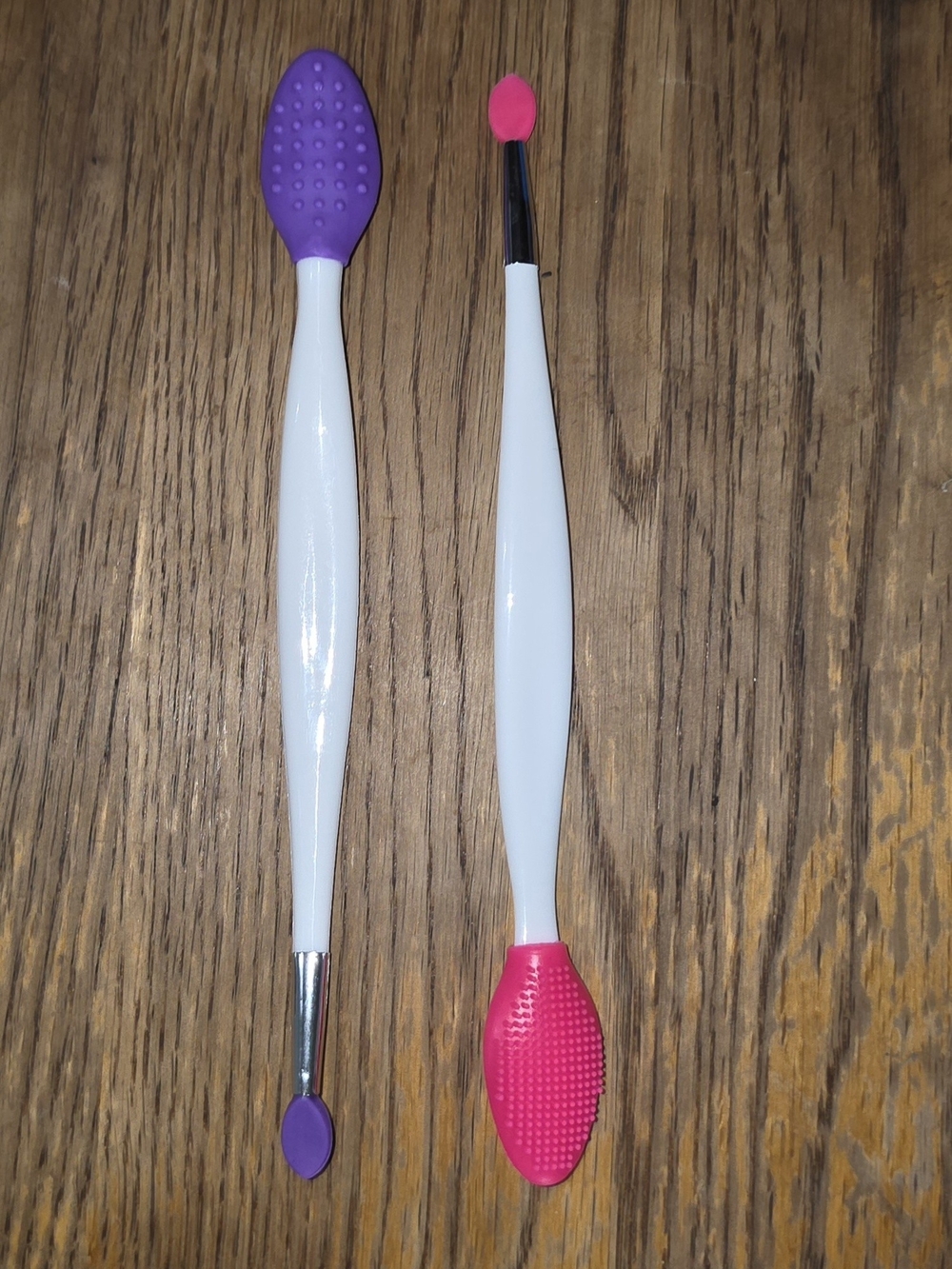 3-In-1 Dual-Ended Silicone Cleaning & Makeup Applicator in Purple & Pink BNIB